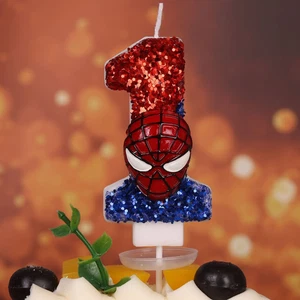 Marvel Spider Man Glitz Birthday Candle Party Cake Decorations Girls Boys Happy - Picture 1 of 22