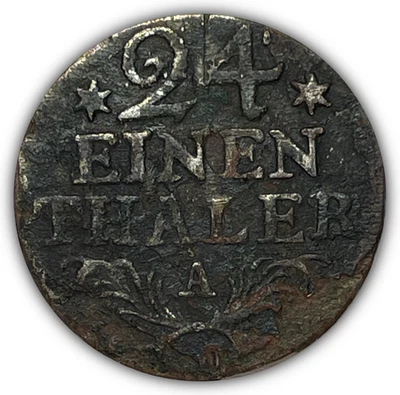 1782-A 24 Einen Prussia German States Extremely Fine XF Coin, Corrosion #26770 - Image 1 of 3