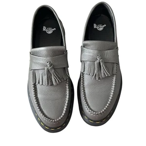 Mocasines Dr. Martens Adrian Borla Gris Cuero Guijarro Para Mujer EE. UU. 11 Informales - Imagen 1 de 8