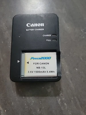 Cargador de batería Canon CB-2LH y batería NB-13L PowerShot G5X Mk II G7X Mk I III Foto 1 de 3