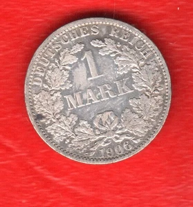 GERMANY 1 MARK 1906  SILVER - Picture 1 of 2