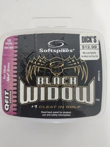 Soft Spikes Black Widow Soft Golf Shoe Cleats Fits Most Nike Shoes Black Purple - Picture 1 of 3
