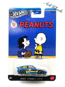 Hot Wheels Walmart Peanuts Series 1985 Honda CR-X  (blue) - Picture 1 of 2