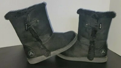 Botas para mujer AirWalk invierno negras de gancho y bucle forradas de gamuza sintética y piel talla 8 Foto 1 de 4