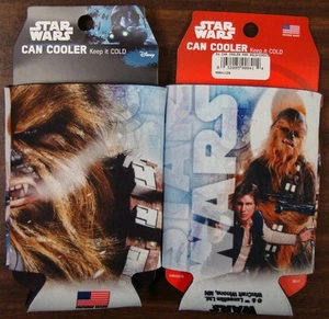 SOPORTE LATA HAN SOLO & CHEWBACCA THE FORCE AWAKENS STAR WARS KADDY KOOZIE NUEVO - Imagen 1 de 1