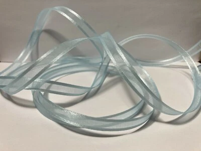 Sheer Organza Ribbon Light Baby Blue 3/8" x 60' Nicole & Co. Nylon (1) Roll - Image 1 of 4