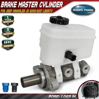 Brake Master Cylinder w/ Reservoir & Sensor for Jeep Wrangler JK 09-17 Liberty - Image 1 of 4
