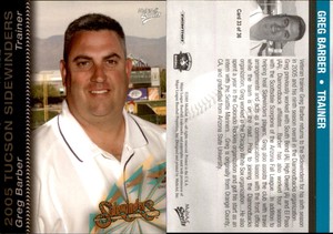 Greg Barber 2005 MultiAd Tucson Sidewinders #33 Card *AutographDen*