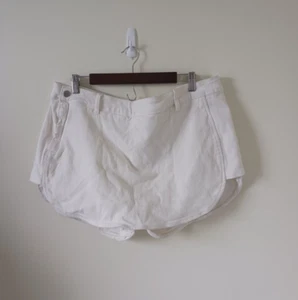 Shein SXY Curve Womens Denim Skort Size 3XL Ivory Shorts Side Zip Casual - Picture 1 of 7