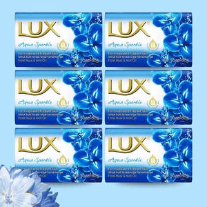 Lux Aqua Sparkle Bar Soap with Floral Musk & Mint Oil, 80g (6-Pack) - Picture 1 of 7