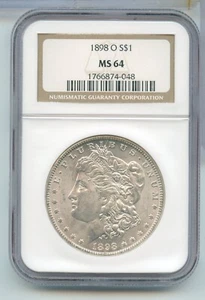 1898-O Morgan Silver Dollar NGC MS64 New Orleans Mint -ST558 - Picture 1 of 2