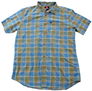 Quicksilver Modern Men's Plaid Button Down Shirt Size L - Picture 1 of 4
