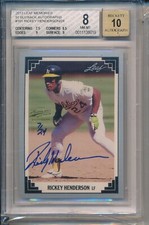 Rickey Henderson SSP 2013 Leaf Memories Buyback 1991 #101 BGS 10 AUTO Retro #/24