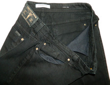 Fidelity Denim Slim Jim Jett Black Jeans measured Size 39x30 USA Made