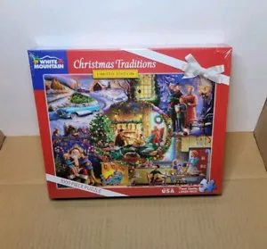 White Mountain Christmas Traditions 1000 Piece Puzzle By Lena Pigareva - NEW! - Picture 1 of 11