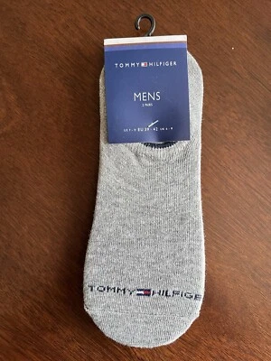 Tommy Hilfiger No Show 2 pares de calcetines gris jaspeado para hombre talla 7-9  Foto 1 de 4