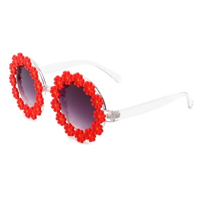 Gafas de sol redondas con forma de flor de margarita - Gafas de sol para mujer con lente de policarbonato 400UV Foto 1 de 4