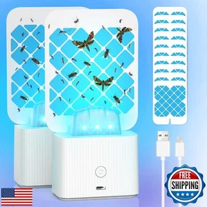 Fruit Fly Traps for Indoors, 2 Traps+10 Sticky Refills, Bug Gnat Traps Zapper - Picture 1 of 5
