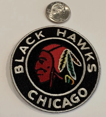 Chicago Blackhawks Estilo Vintage Bordado Hierro En Parche ¡Impresionante! 3"x 3"" Foto 1 de 3