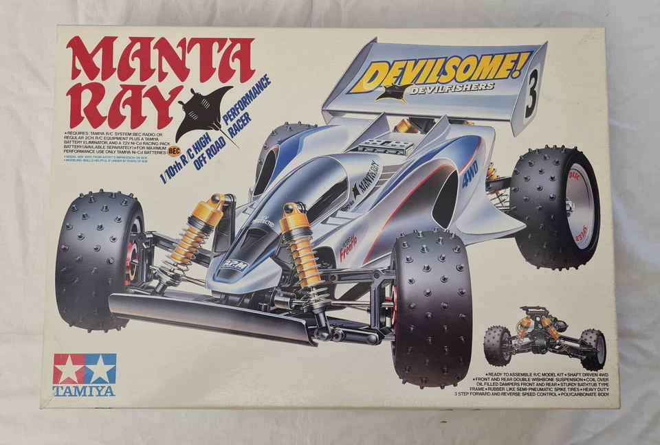 Tamiya Manta Ray 1:10 RC Off Road Racer 4WD 1990 - 58087 New Boxed Rare - Immagine 1 di 4