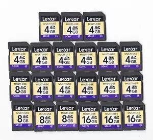 Lot Of 21x Lexar 4GB / 8GB / 16GB SDHC Camera Memory Cards - Picture 1 of 1