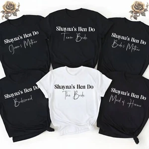 Personalised Hen Party T Shirts, Team Bride Hen T Shirt , Hen Do ( Resti) - Picture 1 of 7