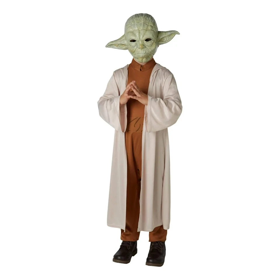 Yoda Star Wars Child Costume Jedi Master Cosplay Robe and Mask - Rubie's 630877 - Image 1 of 4