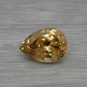 Natural 5.63ct Loose Golden Brown Zircon Pear Cut Gem,12mm x 8.53mm x 6.08mm - Picture 1 of 1