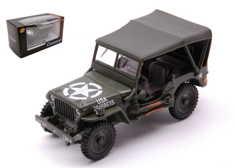 Modellino auto JEEP WILLY'S 4X4 scala 1:43 diecast modellismo da collezione - Immagine 1 di 1