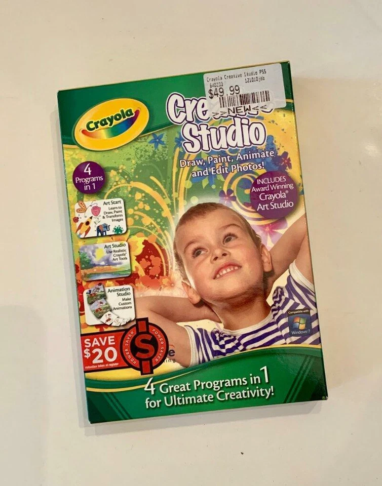 Crayola Creative Studio Software Draw Paint Animate Art Photo FX New - Image 1 of 1