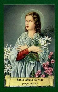  santino holy card image pieuse  S.Maria Goretti Con Preghiera - Picture 1 of 1