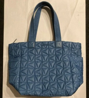 Michael Kors Winnie Quilted Nylon Blue Large Tote Bag 35T1TW4T3C $398 Chambray - Image 1 of 4