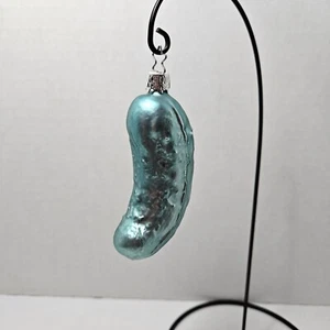 Inge Glas - Pickle Christmas Ornament - Aqua Blue W. - Germany - Picture 1 of 8