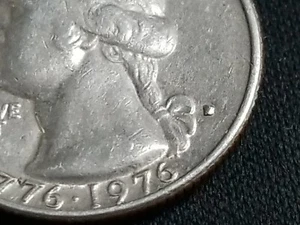 1776-1976 D US Bicentennial Quarter, Rare Completely filled Mint Mark Many Error - Picture 1 of 15