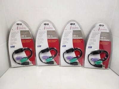 4 Tripp LITE USB to PS/2 Adapter Converter for Keyboard & Mouse U219-000-R, Lot - Image 1 of 4
