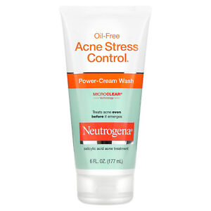 Oil-Free Acne Stress Control, Power-Cream Wash, 6 fl oz (177 ml)