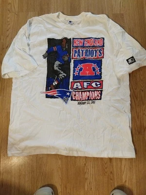 Camiseta vintage Starter New England Patriots 1997 AFC Champions para hombre 2XL NUEVA SIN ETIQUETAS Foto 1 de 4