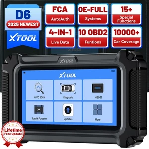 2025 XTOOL D6 Diagnostic Scanner Full System 15+Services Code Reader FCA CANFD - Picture 1 of 11