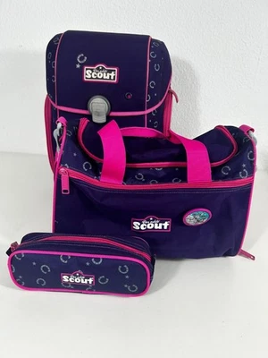 Scout Schulranzen Set Genius Lucky Horses Mit Mäppchen Und Sporttasche - Bild 1 von 4