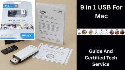 9-in-1 Mac Bootable USB Flash Drive With Guide And Tech Service - Image 1 of 4