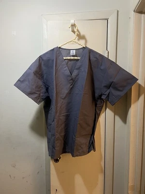 Medline AngelStat 2pocket V-Neck Scrub Top Charcoal 893NCC 3xl Unisex - Image 1 of 4