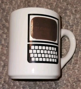Vintage ITT Dialcom Inc Coffee Mug Gold Screen Computer - Picture 1 of 6