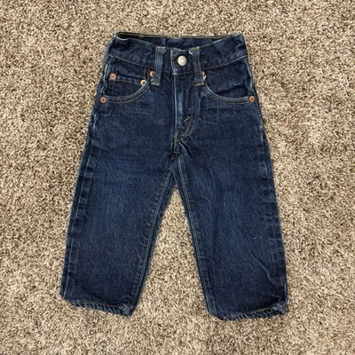 Jeans vintage años 60 Levis Big E niño pequeño 302-0117 ribete de mezclilla talla 0 18x13 Foto 1 de 4