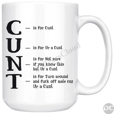 Adult Humour Rude Cup UNT Mug, Funny Swear Mug Gift, Sarcastic Mugs, Funny Mugs - Image 1 of 4