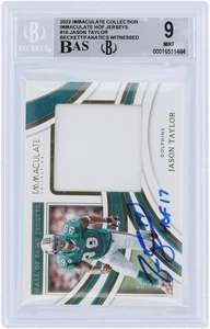 Jason Taylor Dolphins Signed 2022 Panini Immaculate #/49 BAS 9/10 Card w/Insc - Picture 1 of 3