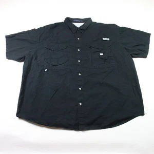 Columbia Shirt Men’s 4XL Black Bonehead Vented PFG Cotton Fishing Button Up - Picture 1 of 10