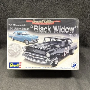 Revell Black Widow Special Edition ‘57 Chevy 150 Utility Sedan Model 1:25 Sealed - Picture 1 of 7