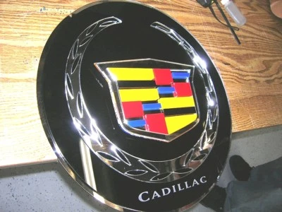 CADILLAC SIGN 3D CAR ART West CHEVY car South Chevrolet low rider club Raiders - Image 1 of 4