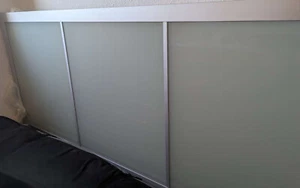 IKEA PAX Schiebetüren weiß Alu Glas – Set für Schrank 200x236 cm – Top Zustand - Bild 1 von 3