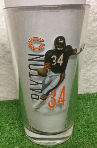 Miller Lite Beer Glass, Payton #34 A Tradition of Greatness, Taste Activated, 6" Cover